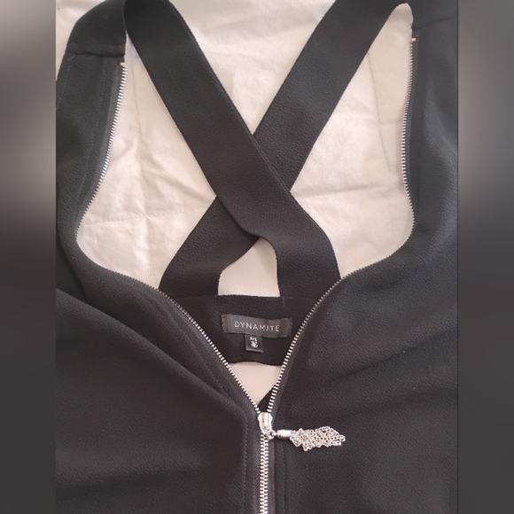 Dynamite Black Cut Out Backless Tank Top - Picture 3 of 7